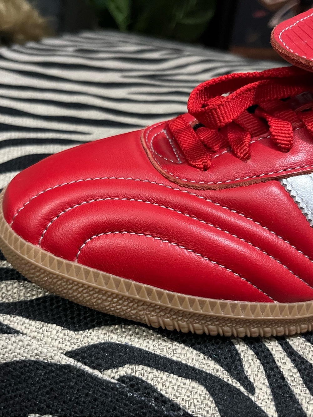 Adidas Women’s Samba Sneakers - Red/Silver - Picture 10 of 10